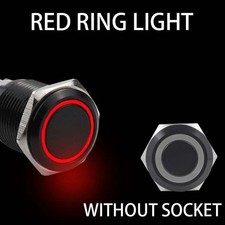 Waterproof Metal Push Button Switch LED Ring Momentary Latching 16-22mm 5-220V