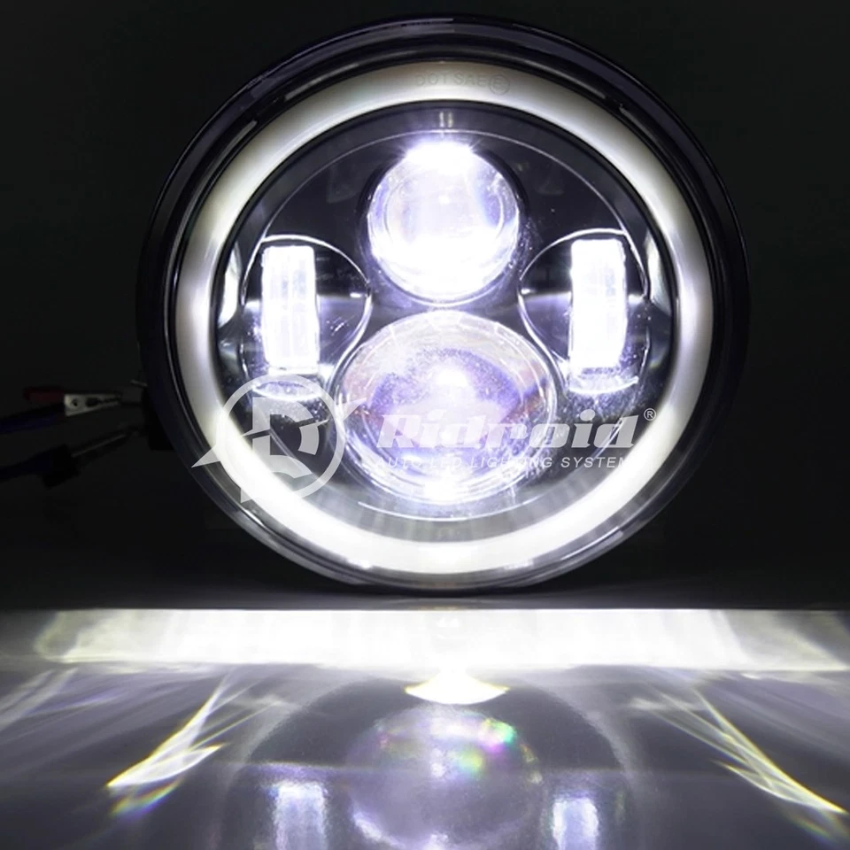 Faros LED PUNTO 7" pulgadas Hi-Lo Halo DRL luces de giro para VW Beetle 1967-1979 Foto 4 de 4