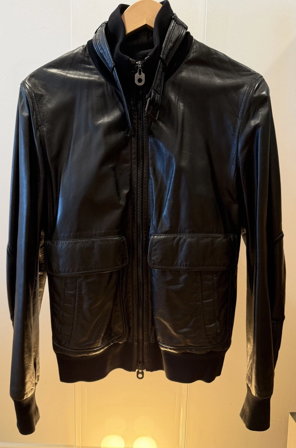 Bally Leather Jacket Men’s Black Size 36 (IT 46) Made In Italy image 1