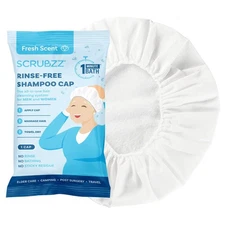 Scrubzz Shampoo Cap No Rinse for Elderly and Bedridden Patients, Rinse Free S...