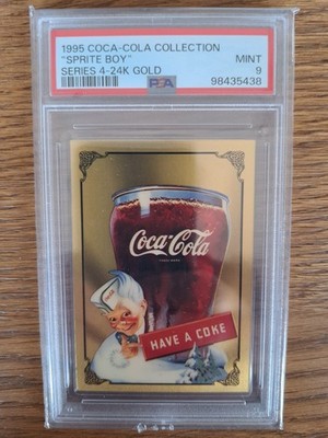 1995 COCA COLA Collection Series 4 Sprite Boy 24K Gold Card PSA Graded