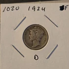 1924 D Winged Liberty Head Mercury Dime In Fine Condition