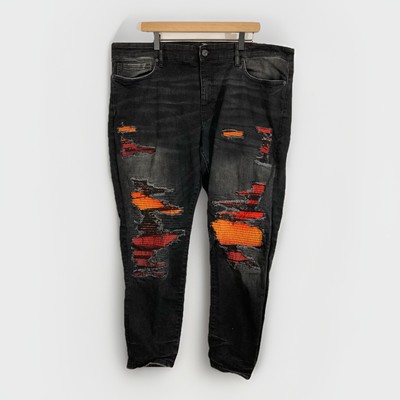 Jordan Craig Jeans Men's 44X32 Black Ross Ripped Distressed