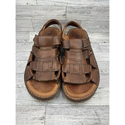 Børn Brown Leather Fisherman Sandals Men’s size 10 Comfort Casual Shoes Cabot III | Born Shoes main image 2