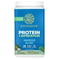 2 X Sunwarrior, Warrior Blend, Protein + Greens, Unflavored, 1.65 lb (750 g)