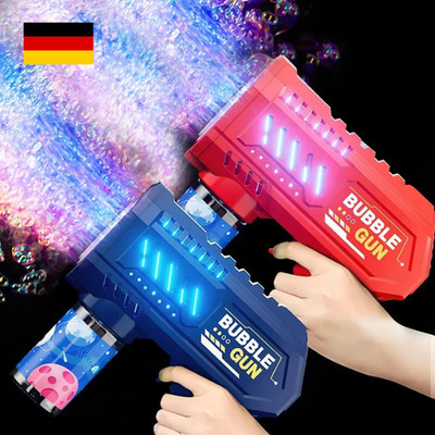Seifenblasenmaschine Seifenblasenpistole LED Bubble Gun 4000 Blasen/Minute Gun