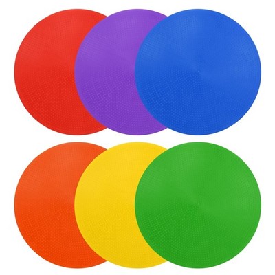 Spot Markers 8 Inch, 6 Pcs Non-Slip Floor Dots Agility Markers Flat Field Con...