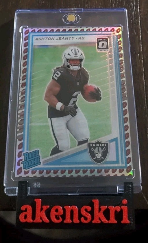 🔥2025 Donruss Ashton Jeanty Rated Rookie Optic Preview Football Emoji SSP 🔥