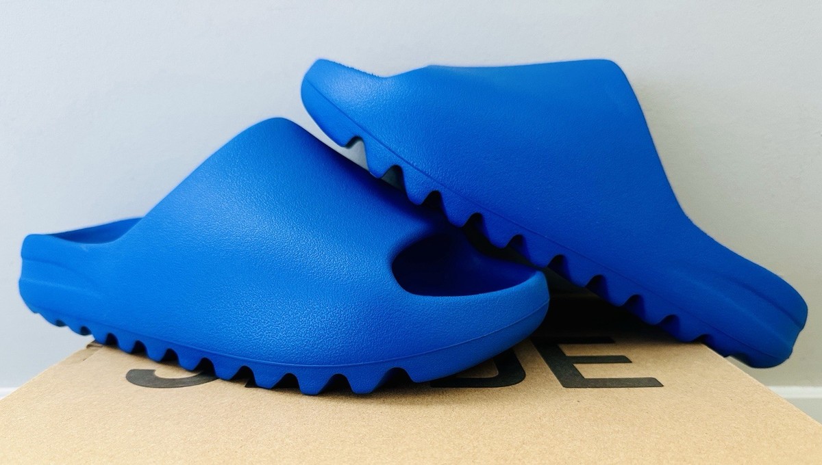 Adidas Yeezy Slide Azure Blue ID4133 Men's Size 10 BRAND NEW! Fast
