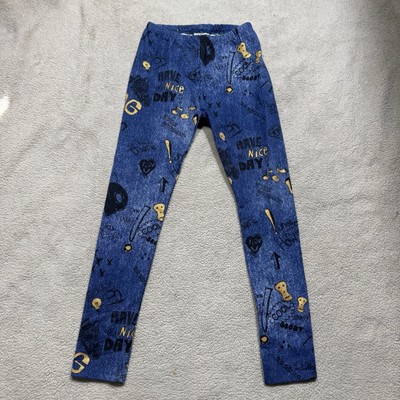 Zara Pajama Pants Girls 11/12 Drawing Graphic Stretch Waist Collection 20x24.5