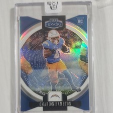 Omarion Hampton 2025 Panini Honors Prizm Rookie Auto 43/49 #47 Chargers Football
