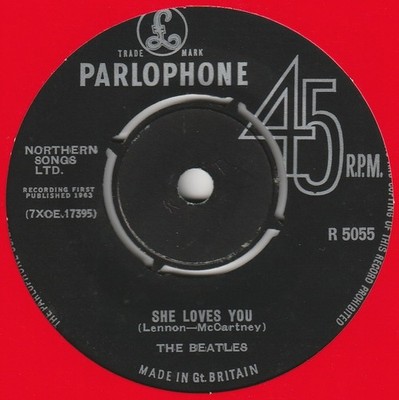 7'' - Beatles - She Loves You - Parlophone - R 5055 #1 **Small Letters**