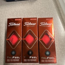 Titleist TruFeel Matte Red Golf Balls Set of 3 for Golf - Premium Performance