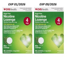 CVS Sugar Free 4mg MINT Nicotine Lozenge 48 ct Exp 1/26  9/26 - 2 NEW SEALED