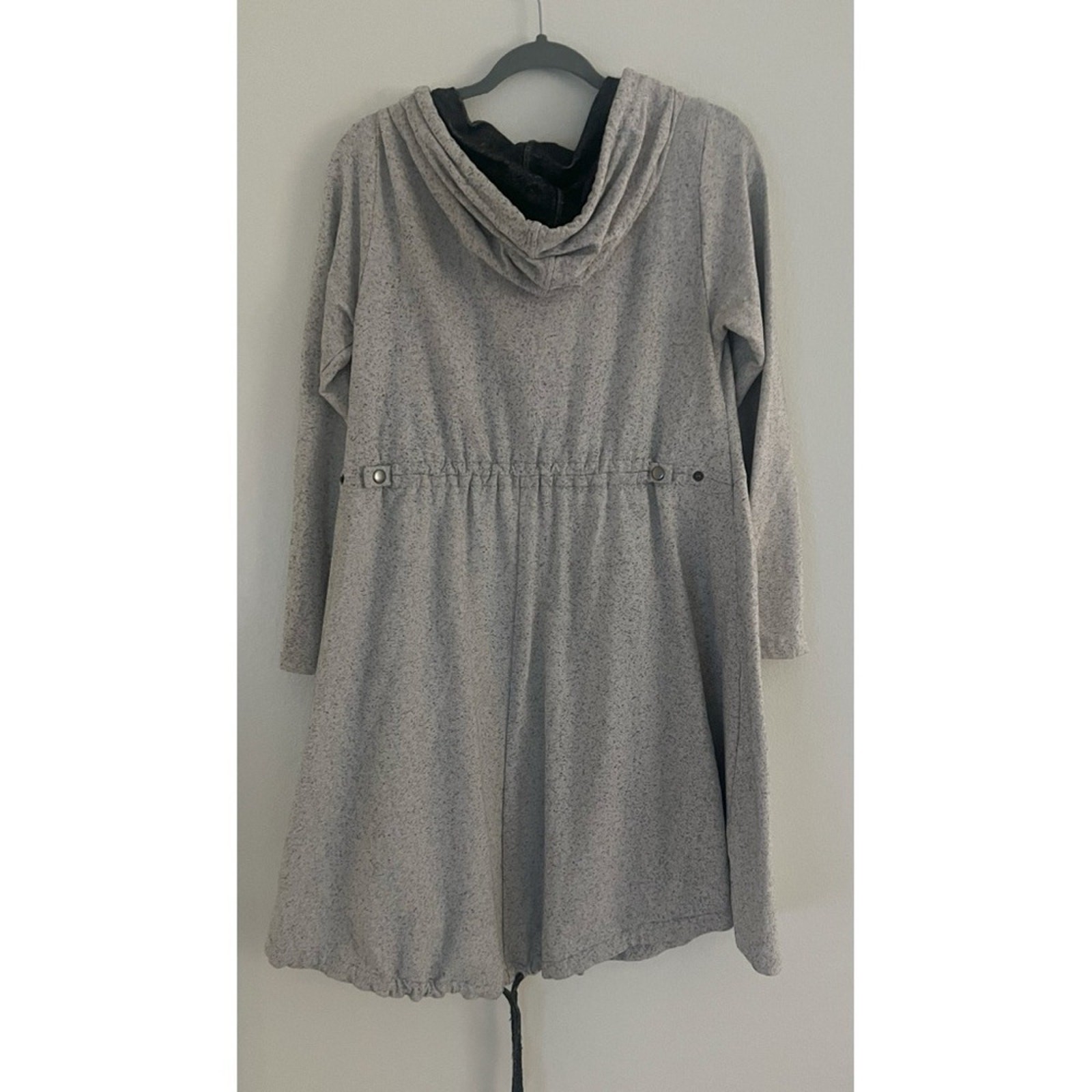 Spirithouse Gray Longline Lightweight Button Up J… - image 2