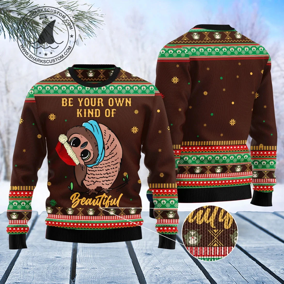 Owl Beautiful Ugly Christmas Sweater - 3D Print Ugly Sweatshirt