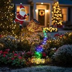 Hanging Garden Lawn Decorative Lamp Santa Claus Watering Can with LED Light