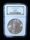NGC MS-69 1986 American Silver Eagle ab962