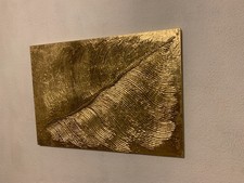 Weihnachtsrabatt!  3D-Interieurbild aus Holz , verziert mit Blattgold 85х60см