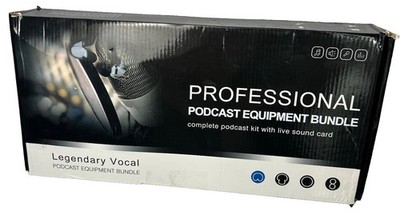 Legendary Vocal Professional Podcast Equipment Bundle Mic, Pop Filter, Interface