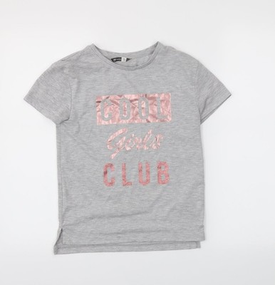 Pep&Co Basic-T-Shirt Mädchen grau Größe 9-10 Jahre