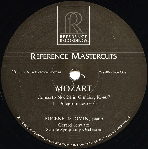 REFERENCE RECORDINGS RM-2506 MOZART  SCHWARZ ISTOMIN 2LP 45rpm sealed - Bild 3 von 4