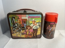Vintage Aladdin BONANZA Lunchbox  Thermos TV Western 3592