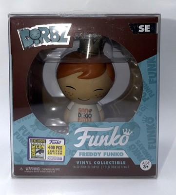 Funko Dorbz Freddy Funko SE Con Shirt SDCC 2017 Vaulted LE 400 Sealed Protector