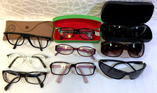 Lot of 9 Assorted Brands Models Sizes Eyeglasses FRAMES ONLY Mixed Color