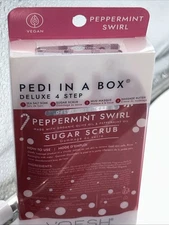 Voesh Pedi In A Box-4 Step-Peppermint Swirl-Sea Salt Soak New