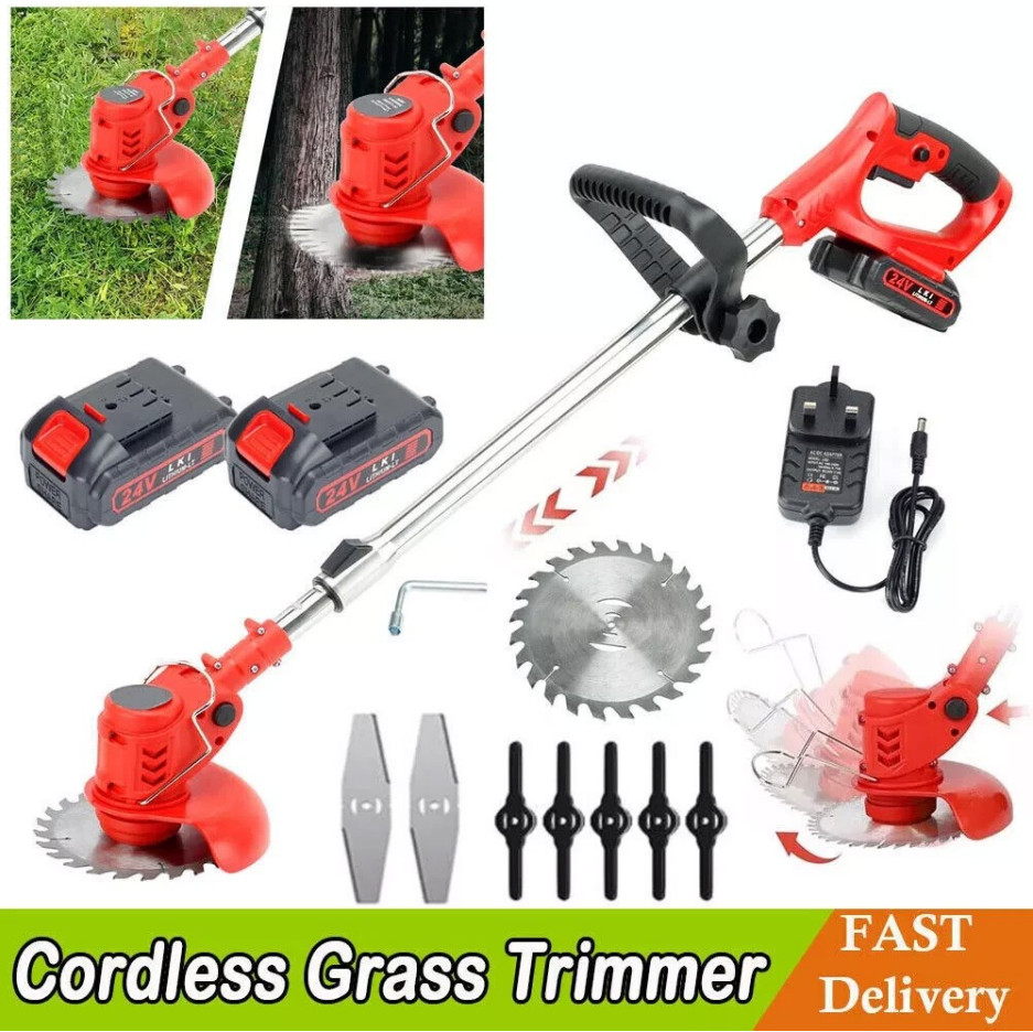 Lawn Edger Weed Wacker Cutter + 2 Battery