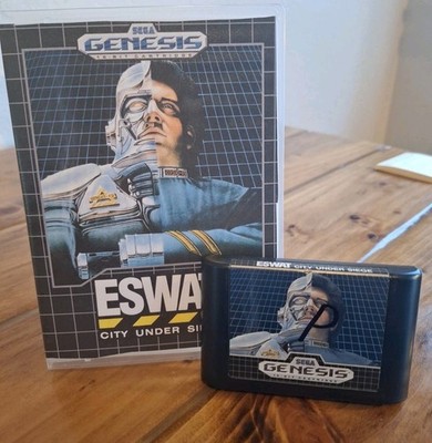 ESWAT: City Under Siege Sega Genesis Cartridge Only W/ Display Case Excellent 