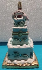 BLUE SKY CLAY WORKS DECEMBER BIRTHDAY CAKE Hinged TRINKET BOX Heather Goldminc