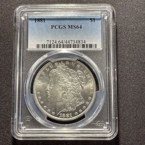 1881 P Morgan Silver Dollar $1 PCGS MS64