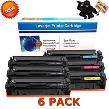 6 Pack HP M254dw M281cdw M281fdw Compatible Toner CF500X 202X Color