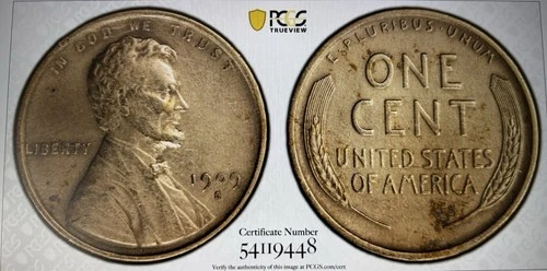 1909-S Lincoln Cent -  PCGS Harshly Cleaned - XF Detail