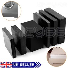 4x Solid Rubber Sheet Hard Square Mat Pad Plate Thick 20/50mm Black Rubber Block