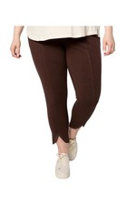 Denim  Co. Women's Active Duo Stretch Slim-Leg Crop Pants Chocolate