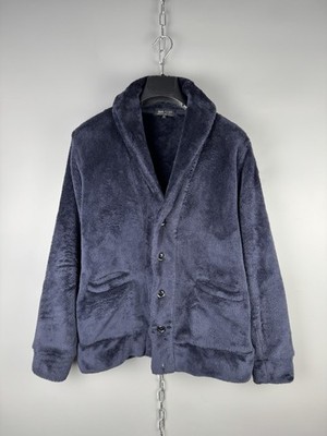 Beams Heart Fleece Cardigan Jacke Knopf Navy Japan Herren Gr.S/M