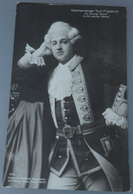 Szenenfoto-Autogrammkarte Opernsänger Kurt Frederich um 1915 (109700)