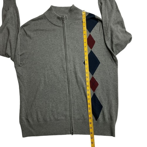 John Bartlett Consensus Men's Full Zip Up Sweater Gray Long Sleeve Size L - Picture 6 of 9