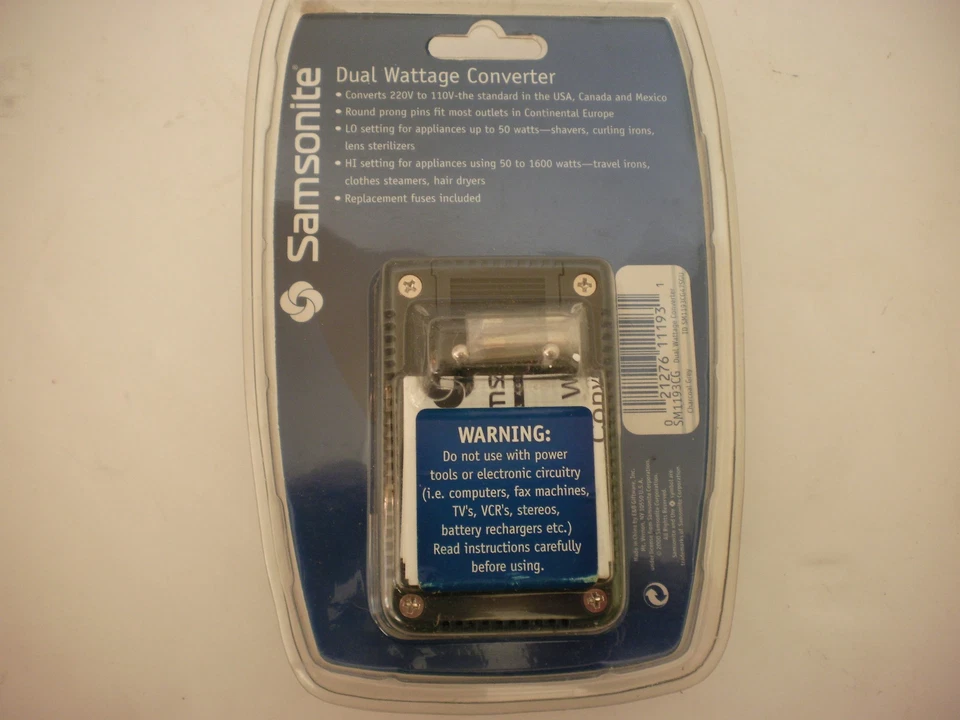 Convertidor de doble potencia de viaje Samsonite nuevo en paquete Foto 2 de 2
