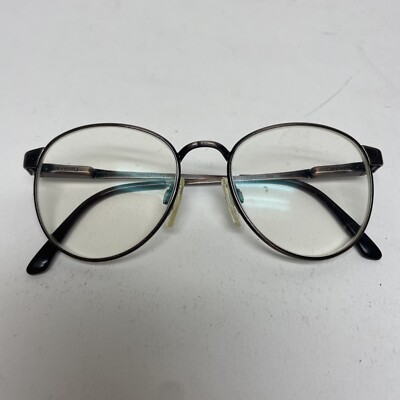 Safilo Round Frame Brown 90s Style Eyeglass Reading Glasses Frames