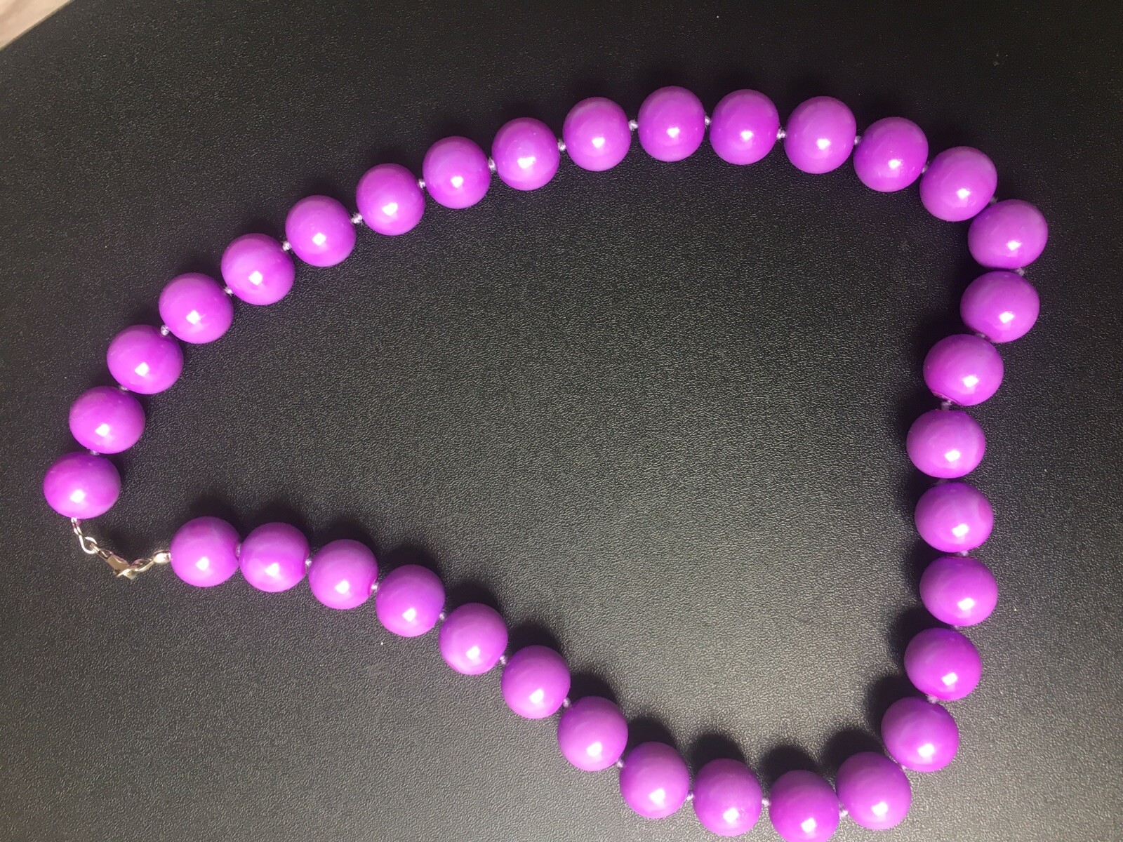 Purple 50 cm elegant beaded necklace for women-image