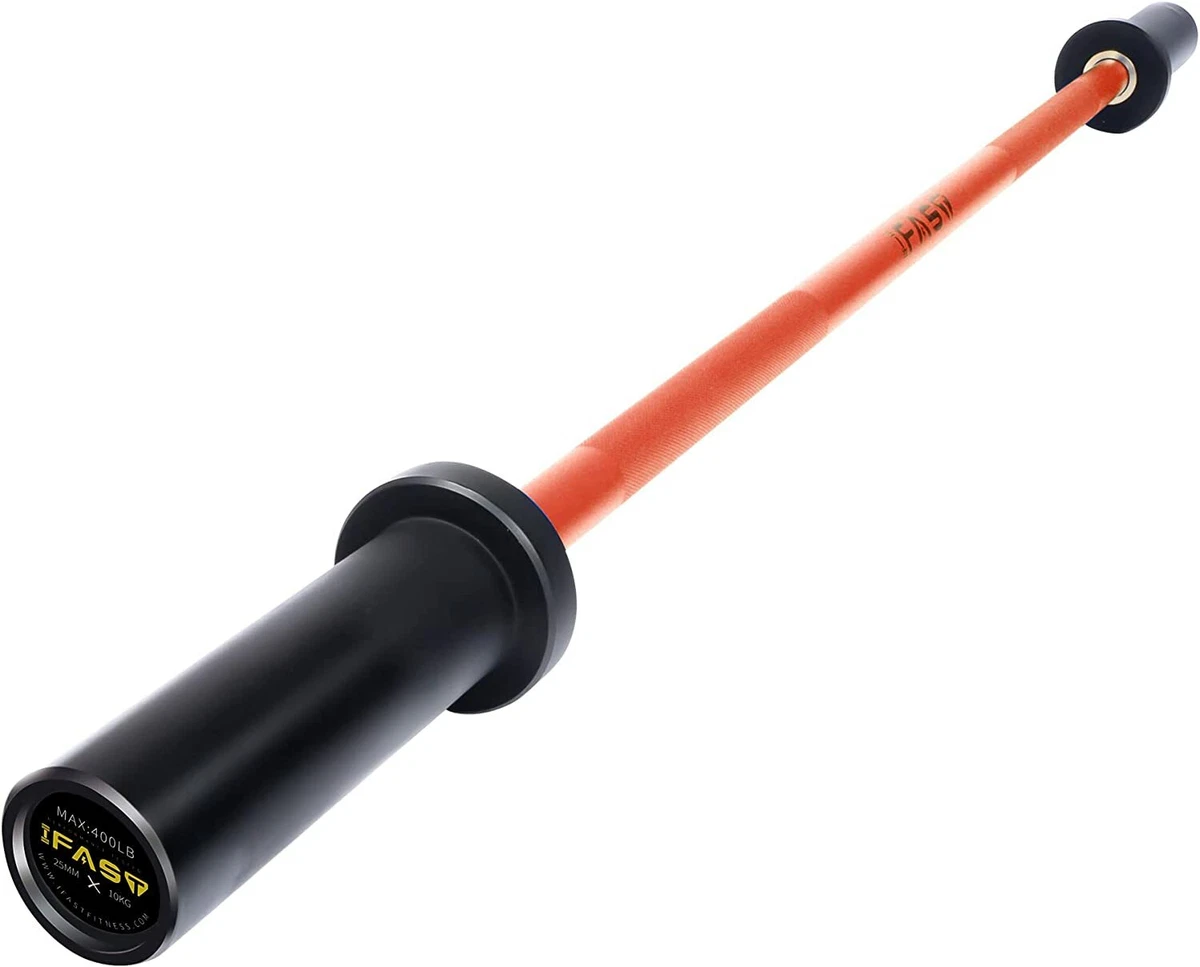 Orange IFAST Olympic Barbell Bar 4FT Solid Chrome Barbell Bearing