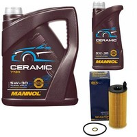 MotoröL Set Mannol 5W-30 Ceramic Plus 6 Liter + ÖLfilter FüR BMW 1Er Mini Toyota