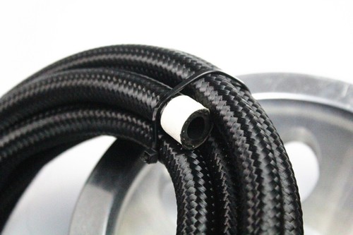 8AN AN8 20FT Stainless Steel Braided Fuel Line Fitting Kit Black Swivel Hose End - Picture 2 of 5