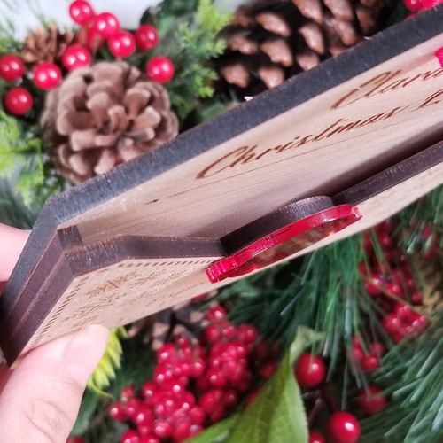 Personalised Santa Letter Holder Wood Envelope Gift List for Father Christmas - Picture 7 of 16