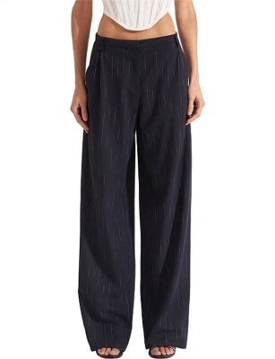 DION LEE FADED PINSTRIPE TROUSER SZ US 10