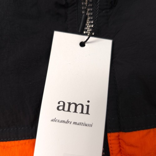 $700 AMI Alexandre Mattiussi Orange Down Filled Quilted Puffer Vest Mens Small - Picture 7 of 10